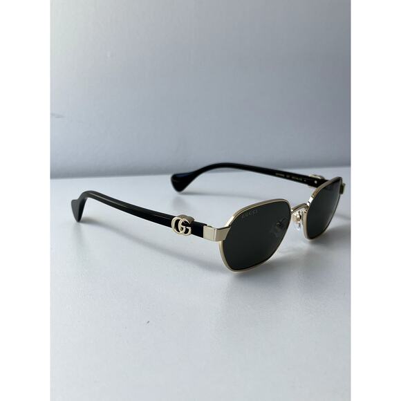 NEW Gucci GG1593S Gold Dark Grey Metal Sunglasses - Picture 9 of 10